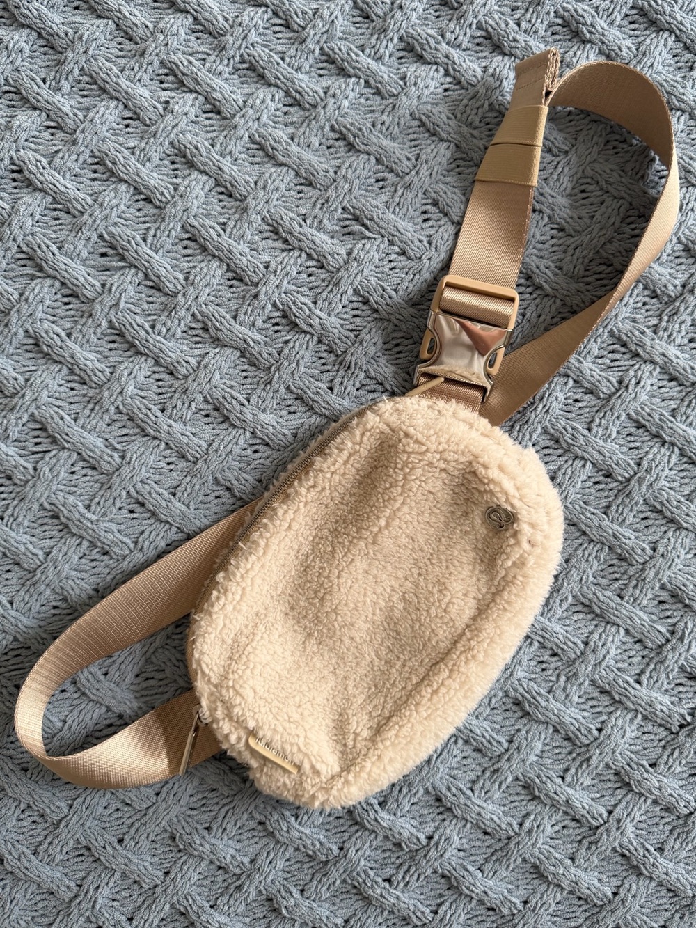Lululemon Beige Sherpa Crossbody Sling Bag